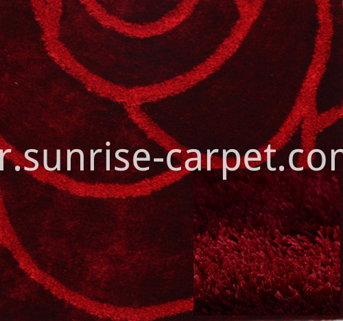 strip and silk 3D design carpet